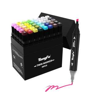 Pack de 40 rotuladores de colores doble punta