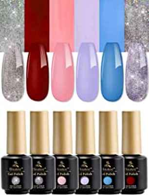 Pack de 6 esmaltes semipermanentes Biutee
