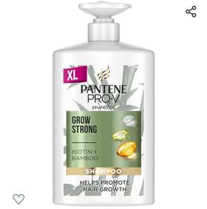 Pantene Champú con Bambú y Biotina | Champu anticaida mujer | Botella XL Con Dispensador, 1L