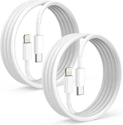 Paquete de 2 Cables de Carga rápida para iPhone de 2m [Certificado Apple MFi], Cable USB Tipo C a Lightning Cable de Carga de 2m for Apple iPhone14 13 12 Pro XR XS MAX X 8 Plus iPad Pro