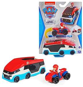 Patrulla Canina - Paw PATROLLER True Metal - Coche Patrulla Canina Paw Patroller de Metal con Quad de Juguete con Ryder