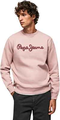 Pepe Jeans Ryan Crew Sudadera, Rosa (Bleach Pink), S para Hombre