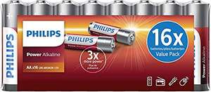 PHILIPS LR6P16F/10 - Power Alkaline Batería - 16 Pilas AA - 1,5 V