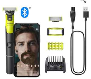 Philips OneBlade 360 con Conectividad Recortadora Eléctrica de Barba, afeitadora y afeitadora corporal con tecnología de 360