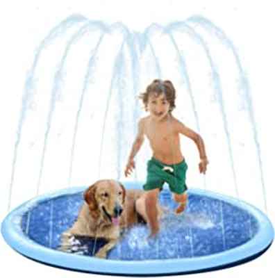 Piscina infantil con rociadores SunDogo con base antideslizante