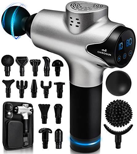 Pistola de masaje muscular con accesorios 