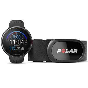 Polar Pacer Pro con H10 Sensor de Frecuencia Cardíaca, Reloj de Running con GPS, Botones y Diseño Ligeros, Programa de Entrenamiento , Negro
