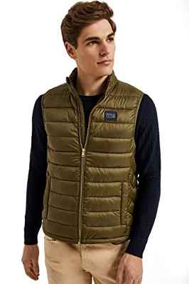 POLO CLUB Chaleco verde oliva Pavel reciclado y ultraligero con etiqueta textil hombre