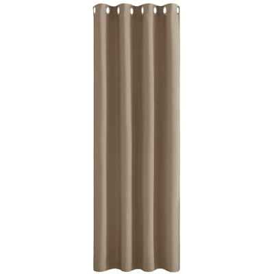 PONY DANCE Cortina 240 Alto Cortina Opaca 1 Pieza Cortinas Termicas Aislantes Frio y Calor Cortinas para Ventanas Salon, 140x240 CM, Moca