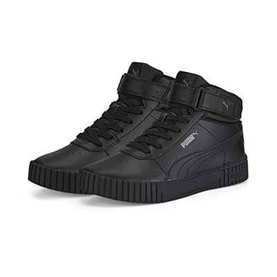 PUMA Carina 2.0 Mid, Zapatillas de Tenis Mujer, Multicolor Black Black-Dark Shadow, 38 EU
