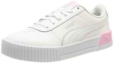 PUMA Carina L Jr, Zapatillas, Niñas, Blanco (Puma White/Puma White/Arctic Ice), 38 EU