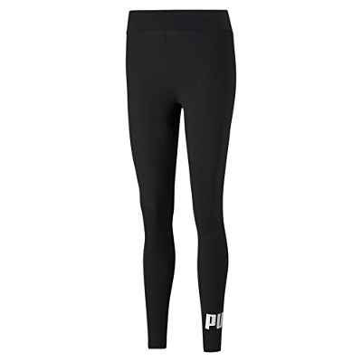 PUMA ESS Logo Leggings Mallas Deporte, Mujer, Puma Black, XS
