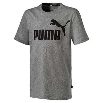 PUMA ESS Logo tee B T-Shirt, Niños, Medium Gray Heather, 152