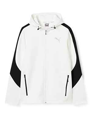 PUMA Evostripe Full-Zip Hoodie Sudadera, Hombre, White, m