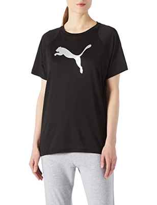 PUMA Evostripe tee Camiseta, Mujer, Black, XS