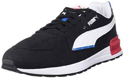 PUMA Graviton, Zapatillas, Unisex adulto, Negro (Puma Black/Puma White/Mykonos Blue/High Risk Red), 41 EU