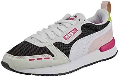 PUMA R78, Zapatillas de Running Unisex Adulto, Black White Chalk Pink Limepunch, 40 EU