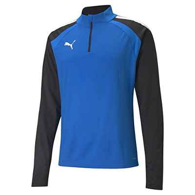 Puma teamLIGA 14 Zip Top Camiseta de Fútbol, Hombre, Azul (Electric Blue Lemonade/Puma Black), M