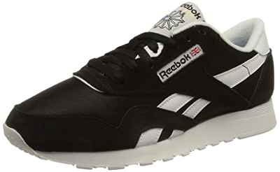 Reebok Nylon Cl - Zapatillas, Hombre, Negro (Black/Black/White), 40 EU