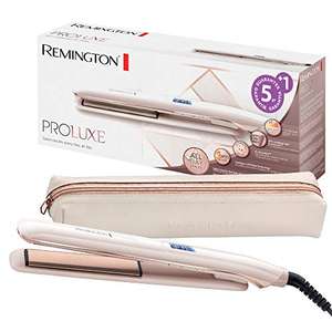 Remington Plancha de Pelo ProLuxe, Tecnología OPTIHeat, Placas Flotantes Extralargas, Resultados Profesionales, Cerámica, 6 Temperaturas