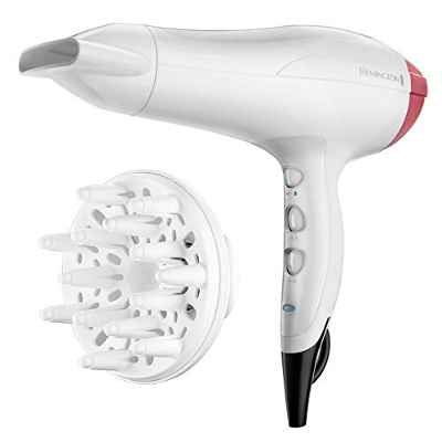 Remington Pro-Air Turbo D5226 - Secador de Pelo, Iónico, Difusor, 2400 Watios, Blanco