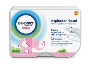 Rhinomer Baby, Aspirador Nasal Para Bebé + 2 Recambios Blandos Desechables Con Filtro Absorbente, Para Aspirar Mucosidad Nasal