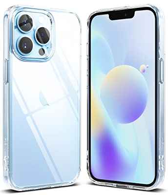 Ringke Fusion Compatible con Funda iPhone 13 Pro (2021) Carcasa Queda como un Guante, Case Transparente con Agujeros para Cuerda - Clear