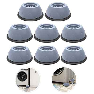 ROXIIFEE Almohadillas de Goma para Lavadoras Universal Patas Antivibración Secadora 8 Piezas Soporte de Goma Amortiguador de Vibraciones Antideslizante para Frigorífico Mesa