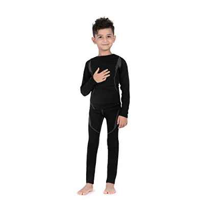 SAGUARO Niños Conjunto Térmico para Niñas Elástico Respirable Ropa Interior Termica Esquí Regaliz Gr.158-164