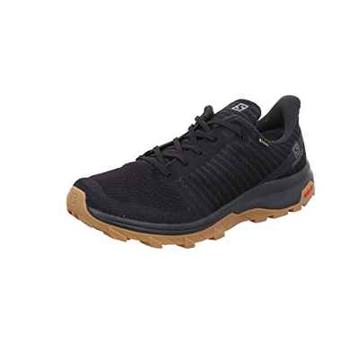 Salomon Outbound Prism Gore-Tex (impermeable) Hombre Zapatos de trekking, Negro (Black/Black/Gum1a), 40 ⅔ EU