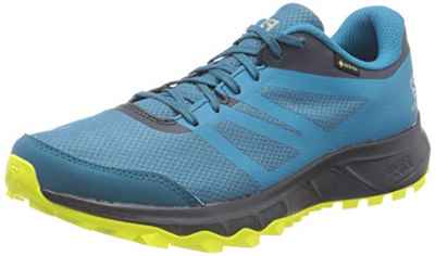 Salomon Trailster 2 GTX, Zapatillas de Trail Running Hombre, Azul (Lyons Blue/Navy Blazer/Evening Primrose), 42 EU