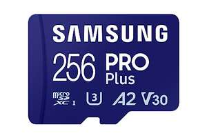 Samsung PRO Plus Tarjeta de memoria MicroSD con Adaptador SD, 256GB, Full HD & 4K UHD, UHS-I, U3, V30, A2, DJI (MB-MD256SA)