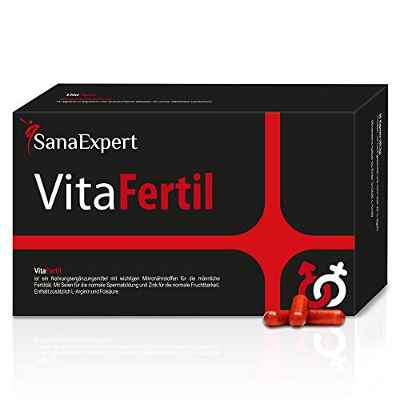 SanaExpert VitaFertil, Suplemento Nutricional para la Fertilidad Masculina, Ayuda a Mejorar la Calidad de la Esperma, L-arginina, Zinc, Selenio, Vitaminas y Minerales, 60 cápsulas