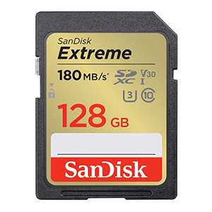 SanDisk Tarjeta SDXC Extreme de 128 GB + RescuePRO Deluxe, fabricante garantiza 2 años, hasta 180 MB/s, UHS-I, Class, 10, U3, V30,