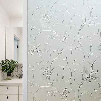 Shackcom Vinilo Película Cristal Ventana-44.5 x 200cm-Privacidad Pegatina sin Adhesivo - Decorativas para Electrostatica Translucido Anti UV-para hogar,Cocina,baño-J008