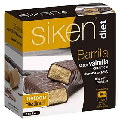 Siken Diet Barrita Vainilla y Caramelo - 5 Unidades