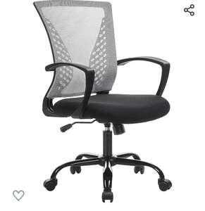 Silla de Malla, Silla de Oficina giratoria, Altura Ajustable, Función de inclinación, Respaldo y Asiento de Malla Transpirable