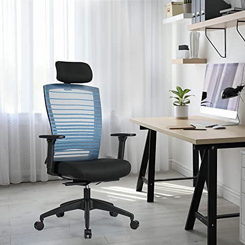 Silla ergonómica con respaldo de tela