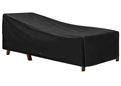 SIRUITON Funda Tumbona Jardin Impermeable para Tumbona de Jardín al Aire Libre Anti UV Resistente al Viento Oxford 420D para Patio Exterior 200 * 68 * 40/70CM