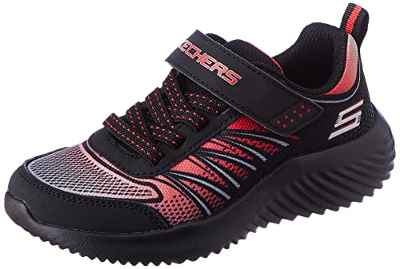 Skechers 403737l Bblm, Zapatillas, Black Lime Textile Blue Trim, 36 EU