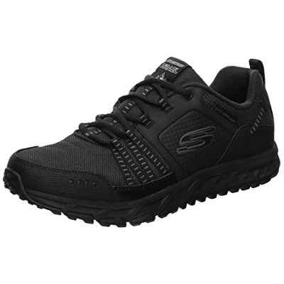 Skechers Escape Plan, Zapatillas Hombre, Negro (Black Leather/Mesh/Trim BBK), 40 EU