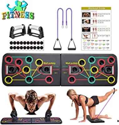 Soporte para flexiones + bandas de resistencia Tottop 13 en 1 