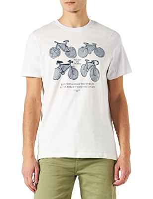 Springfield Camiseta de Manga Corta Multibikes, Marfil, L para Hombre