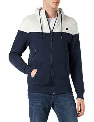 SPRINGFIELD Sudadera Capucha Abierta Block, Gris Claro/Plata, L para Hombre