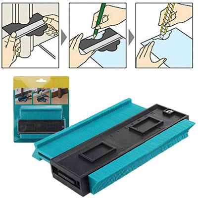 SXYHKJ Medidor de Contornos para Suelo-5 pulgadas/125 mm Perfil de plástico Duplicador de medidor de contorno Herramienta de marcado de madera Azulejos laminados,Regla de Medición (125MM)