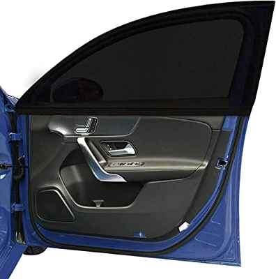 SZHTFX Parasol Coche Lateral, 2pcs Mosquitera para Coche de Doble Tejido para Boquear los Rayos UV y el Calor, para Ventana de Coche antiinsectos, Mosquitos, Ventana Lateral Trasera