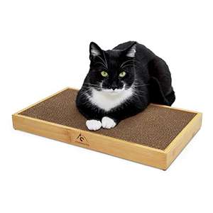 Tabla de rascar con Marco de bambú/Alfombra de rascar para Gatos