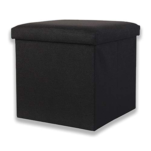 Taburete de almacenamiento negro