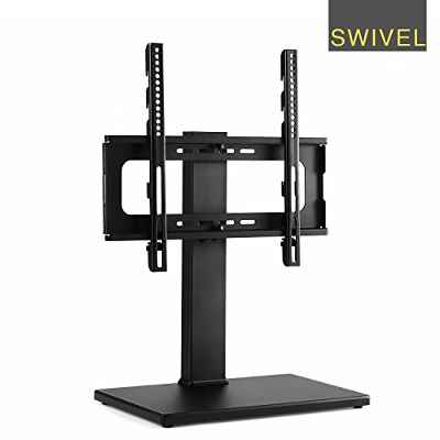 TAVR Furniture Soporte para TV universal giratorio, pie de TV para mesa, ajustable en altura de 32 a 50 pulgadas