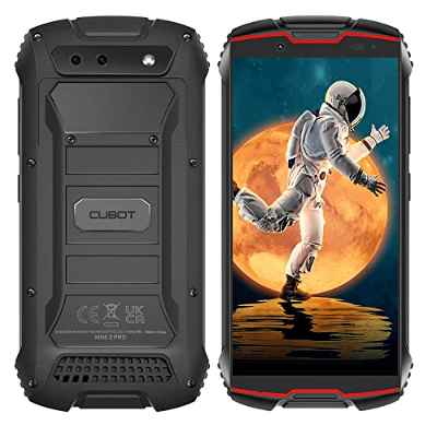 Teléfono Móvil 4 Pulgadas, CUBOT Kingkong Mini 2 Pro Teléfono Resistente, Mini Smartphone Memoria 4GB RAM + 64GB, Android 11, Cámara 13MP, 3000mAh, 4G Dual SIM, Face ID Type C OTG (Negro+Rojo)